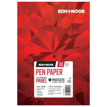 Koh-I-Noor 80lb Pen Paper Ink Block Panel Pad 7x10in-60 Sheet