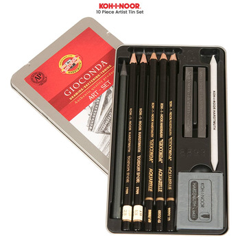 HOTCOLOR Drawing Pencils Set, 36pcs Art Supplies Set Sketching Pencil Set  with Graphite Pencils,Dual Ended Color Pencils,Charcoal Pencils Set for