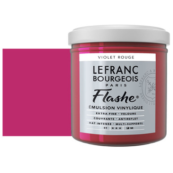 Lefranc & Bourgeois Flashe Vinyl Paint - Red Violet, 125 ml Jar