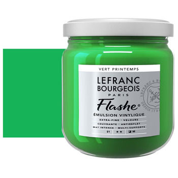 Lefranc & Bourgeois Flashe Vinyl Paint - Spring Green, 400 ml Jar