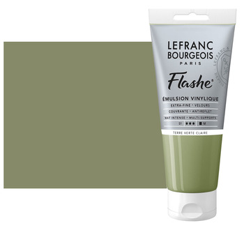 Lefranc & Bourgeois Flashe Vinyl Paint - Light Green Earth, 80ml Tube