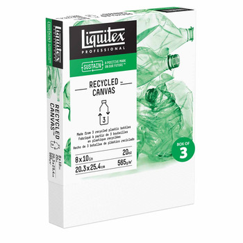 Liquitex Deep Edge Recycled Canvas 8"x10" Box of 3