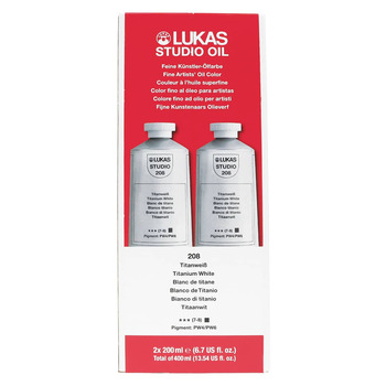 LUKAS Studio Oil Color - Titanium White Pack of 2, 200ml