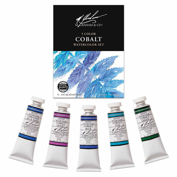 M. Graham Watercolors Cobalt Set of 5, 15ml Colors