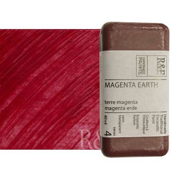 R&F Encaustic Handmade Paint 40 ml Block - Magenta Earth