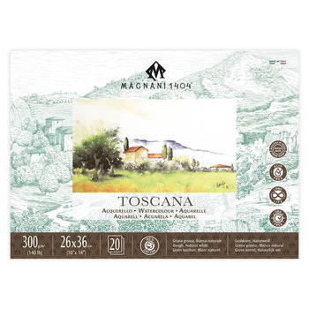 Magnani 1404 Toscana Watercolor Block 140lb Rough - 10" x 14" (20 Sheets)