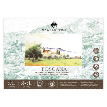 Magnani 1404 Toscana Watercolor Block 140lb Rough - 14" x 20" (20 Sheets)