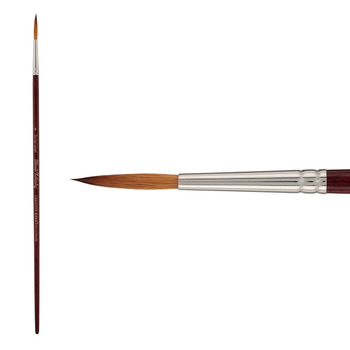 Mimik Kolinsky Synthetic Sable Long Handle Brush, Script Liner Size #6
