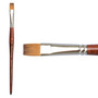 Mimik Kolinsky Synthetic Sable Short Handle Brush, Flat Size #14