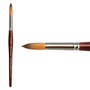 Mimik Kolinsky Synthetic Sable Short Handle Brush, Round Size #16