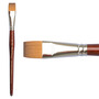 Mimik Kolinsky Synthetic Sable Short Handle Brush, Flat Size #20