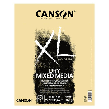 Canson XL Sand Grain Dry Mixed Media Natrural Pad 11"x14", 40 Sheets