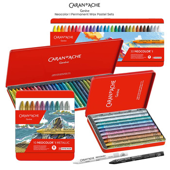 Caran d'Ache Neocolor I Permanent Wax Pastel Sets