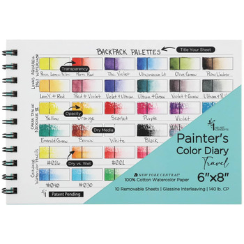 Painter's Color Diary 6" x 8" Travel Wire Bound Pad, Watercolor