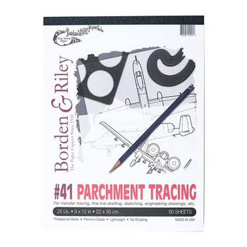 Borden & Riley Parchment Tracing Paper No. 41 25 lb 9" x 12"