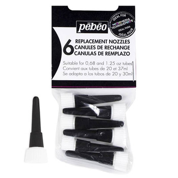 Pebeo Relief Replacement Nozzle Tips, 6 Pack