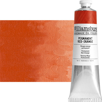 Williamsburg Oil Color, Permanent Red Orange, 150ml Tube