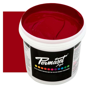 Permaset Aqua Supercover Fabric Printing Ink 1 Liter - Mid Red