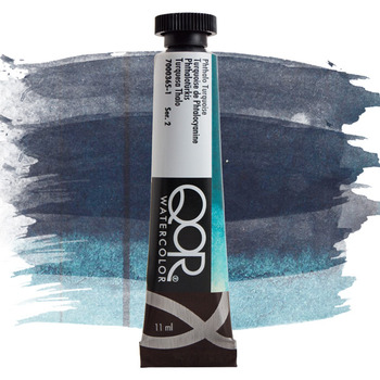 QoR Watercolor Paint - Phthalo Turquoise, 11ml Tube