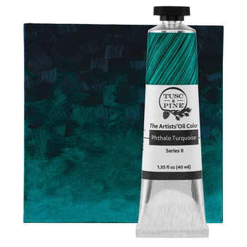 Tusc & Pine Artist Oil Color - Phthalo Turquoise, 40ml Tube