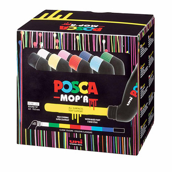 POSCA MOP'R Squeezable Paint Marker - Set of 8 Colors, 75ml