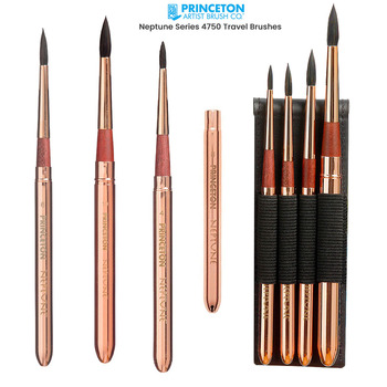 Princeton Neptune Series 4750 Synthetic Squirrel Travel Brushes