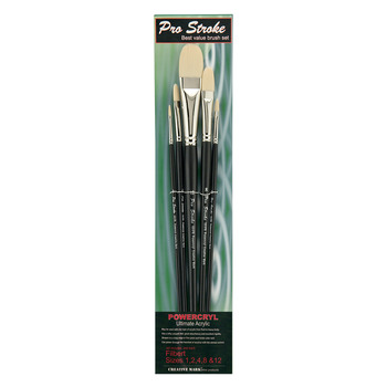 Creative Mark Pro-Stroke Powercryl Acrylic Brushes Filbert (Set of 5)