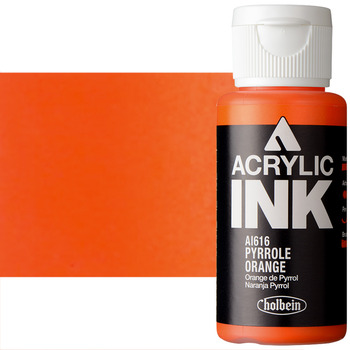 Holbein Acrylic Ink - Pyrrole Orange, 30ml