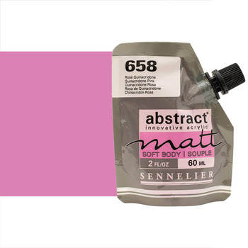 Sennelier Abstract Matt Soft Body Acrylic - Quinacridone Pink, 60ml