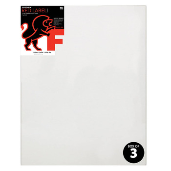 Fredrix Red Label Medium, 30" x 48" Gallery Canvas Box of 3, 1-3/8" Deep