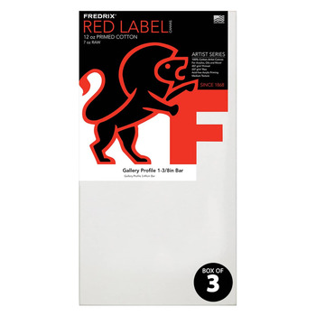 Fredrix Red Label Medium, 10" x 20" Gallery Canvas Box of 3, 1-3/8" Deep