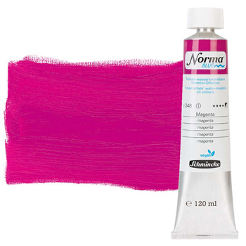 Norma Blue Water-Mixable Oil Color - Magenta, 120 ml Tube