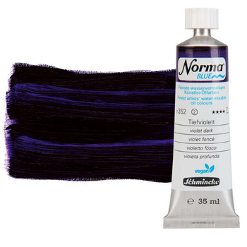 Norma Blue Water-Mixable Oil Color - Violet Dark, 35ml Tube