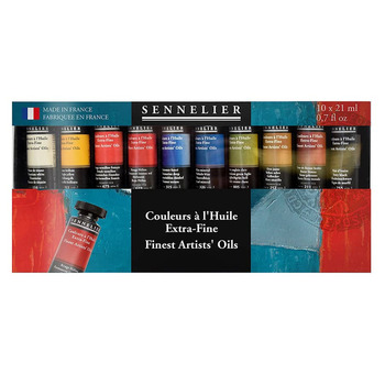 Sennelier Artists Oil Color Set of 10, 21ml Colors