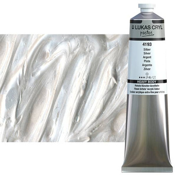 LUKAS CRYL Pastos Acrylics - Silver, 200ml Tube