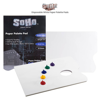 SoHo Urban Artist Disposable White Paper Palette Pads