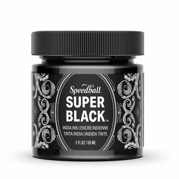 Speedball India Ink - Super Black, 2oz Jar