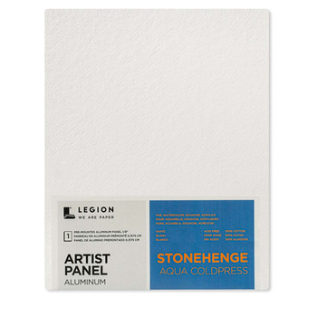 Stonehenge Aqua Aluminum Panel 300lb Cold Press - 8" x 10" White