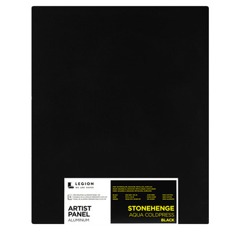 Stonehenge Aqua Aluminum Panel 140lb Cold Press - 16" x 20" Black