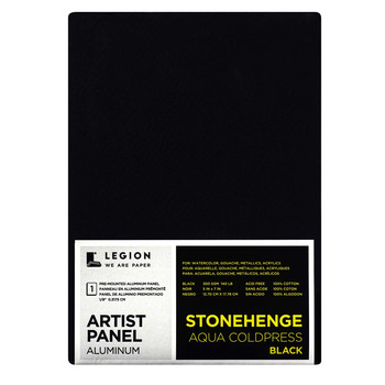Stonehenge Aqua Aluminum Panel 140lb Cold Press - 5" x 7" Black