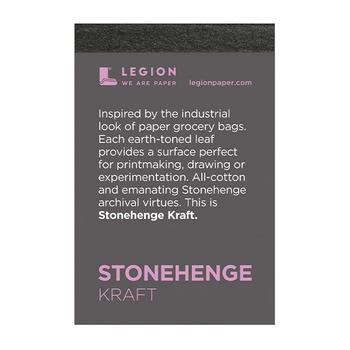 Stonehenge Mini Drawing & Printmaking Paper Pad 2.5"x3.75" - Kraft Brown, 15 Sheets