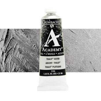 Grumbacher Academy Oil Color 37 ml Tube - Thalo Silver