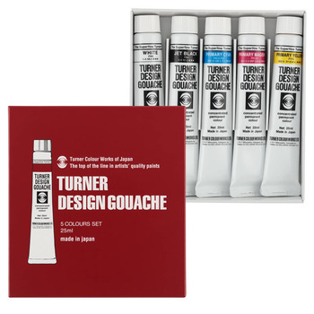 Turner Design Gouache Set of 5 Colors, 25ml Tubes