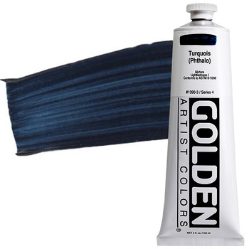 GOLDEN Heavy Body Acrylics - Turquoise (Phthalo), 5oz Tube