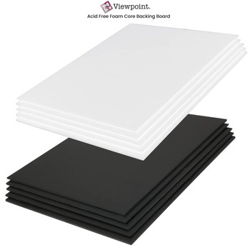 Foam Core Backing Board 3/16 White 1 Side Self Adhesive 8.5x11- 250 Pack.  Many Sizes Available. Acid Free Buffered Craft Poster Board for Signs