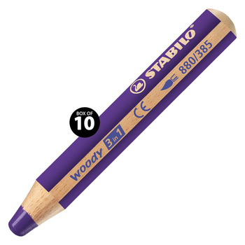 Stabilo Woody Colored Pencil, Violet (Box of 10)