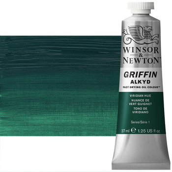 Winsor & Newton Griffin Alkyd Fast-Drying Oil Color - Viridian Hue, 37ml Tube