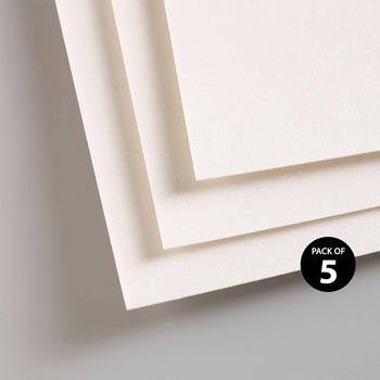 Pastelmat Sheet - White, 24 x 32 cm (Pack of 5)
