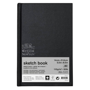 Pentalic - 8.5x 11 Hardbound Sketchbook, 110 Sheets, Black