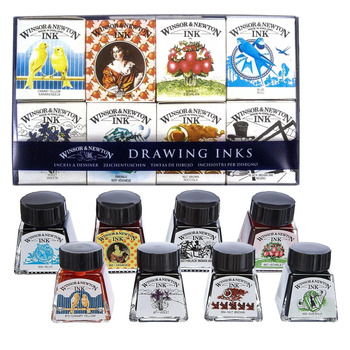 Winsor & Newton Drawing Inks Henry Collection Set of 8, 14ml